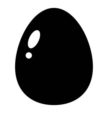Beyaz zemin üzerinde bir izole yumurta simge