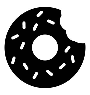 Çörek izole simgesi beyaz arka plan üzerinde