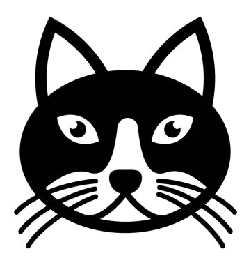 Karikatür kedi yüz simgesi