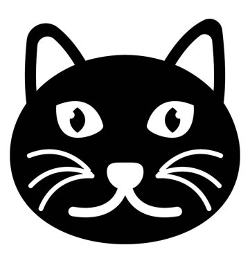 Karikatür kedi yüz simgesi