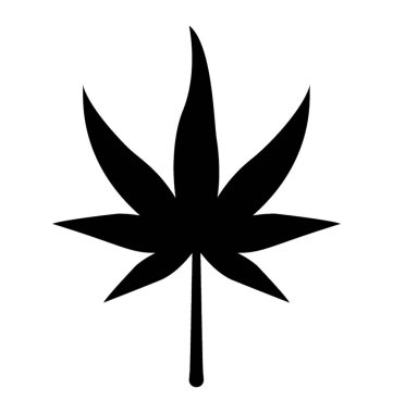 Beyaz arkaplanda marihuana yaprağı