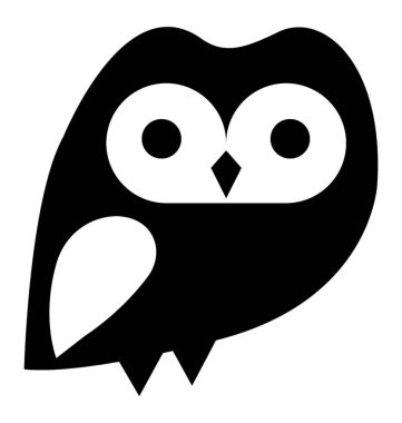 Bir baykuş çok güzel katı simgesi