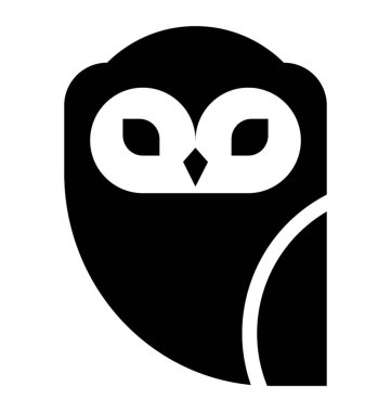 Akıllı hayvan izole katı simgesi