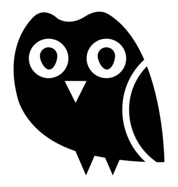 Bilge baykuş gece kuş simgesi