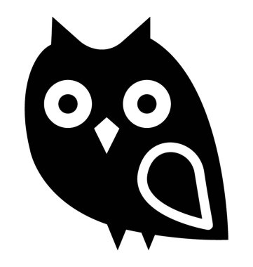 Bir baykuş çok güzel katı simgesi