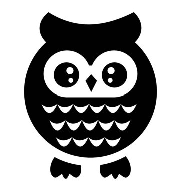 Bir baykuş çok güzel katı simgesi