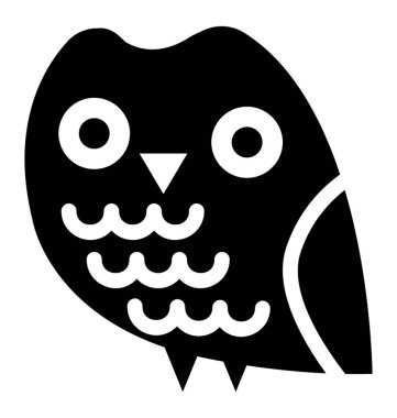 Bilge baykuş gece kuş simgesi