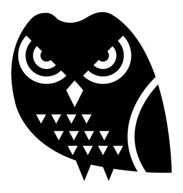 Bilge baykuş gece kuş simgesi