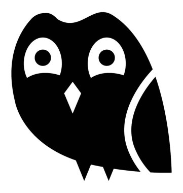 Bir baykuş çok güzel katı simgesi