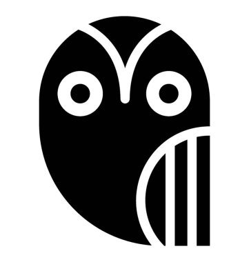 Bir baykuş çok güzel katı simgesi