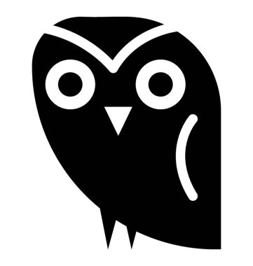 Bir baykuş çok güzel katı simgesi