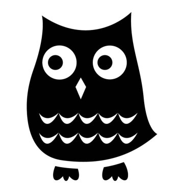 Bilge baykuş gece kuş simgesi