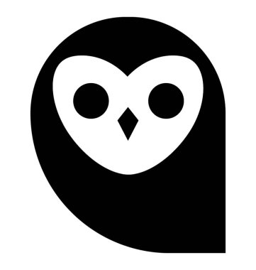 Bir baykuş çok güzel katı simgesi