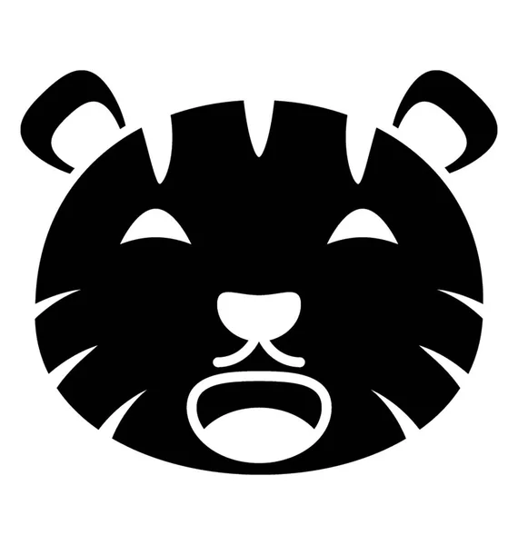 Pomysłowo Zaprojektowane Kreskówka Tygrys — Wektor stockowy