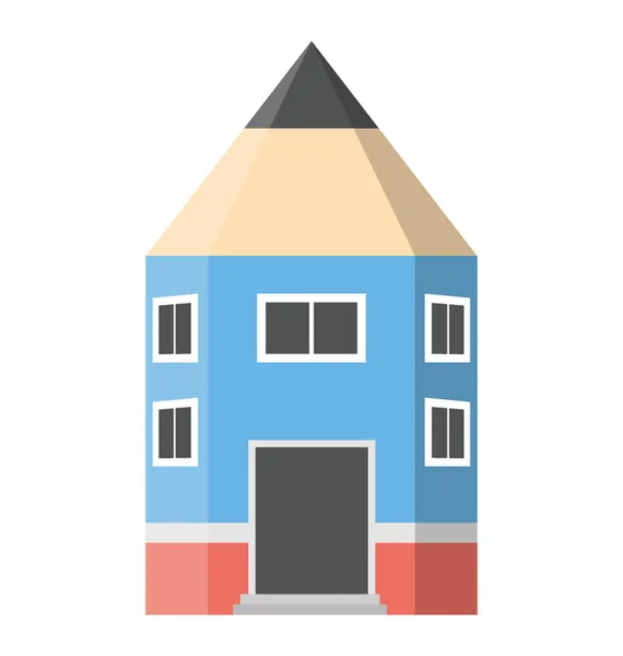 Плаский Дизайн Іконок Малювання Будинку — стоковий вектор