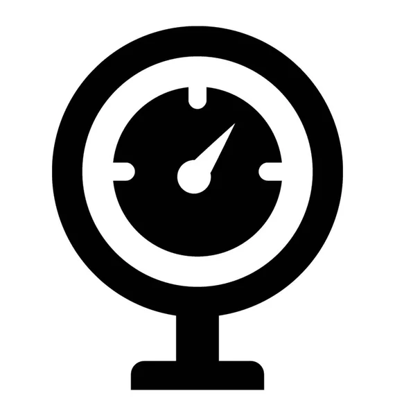 Auto Snelheid Meter Vaste Pictogram — Stockvector