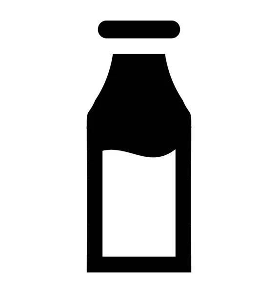 カルシウム豊富な牛乳瓶の中 — ストックベクタ