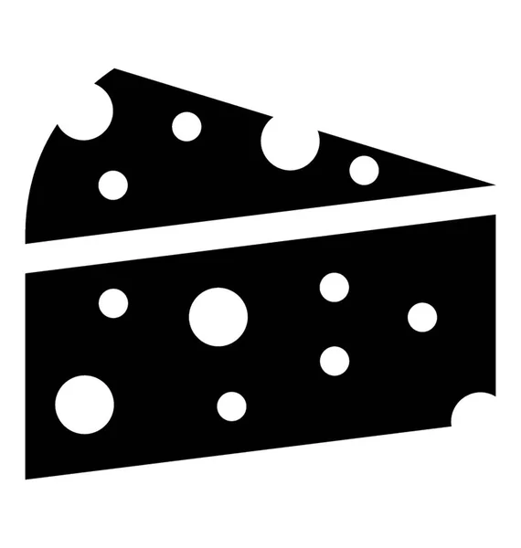 Slice Cheese White Background — Stock Vector