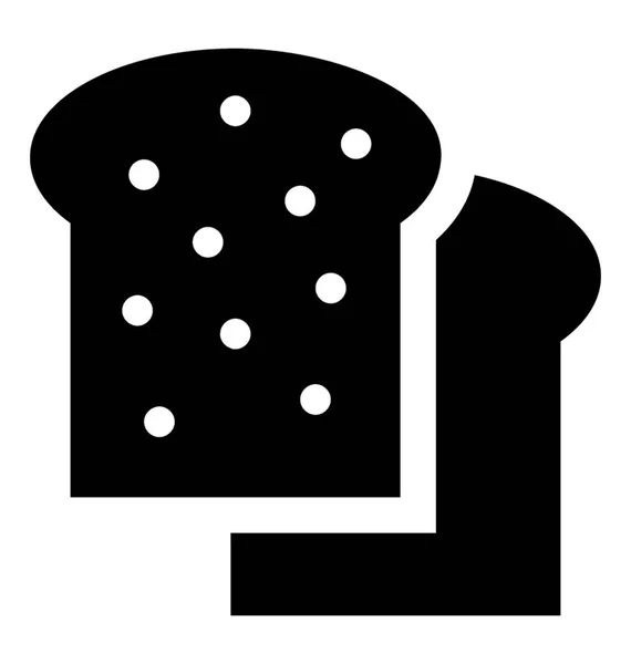 白い背景の上のパンのトースト — ストックベクタ