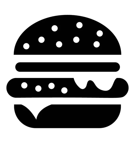 Fast Food Burger Mit Steak Patti — Stockvektor