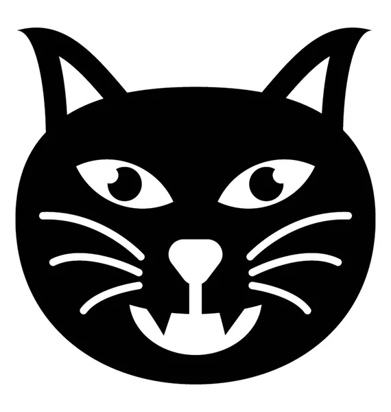 Заповнена Іконка Cat Emoji — стоковий вектор