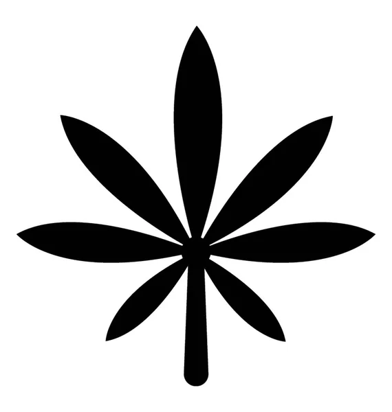 Symmetriska Arrangemanget Cannabis Leaf — Stock vektor