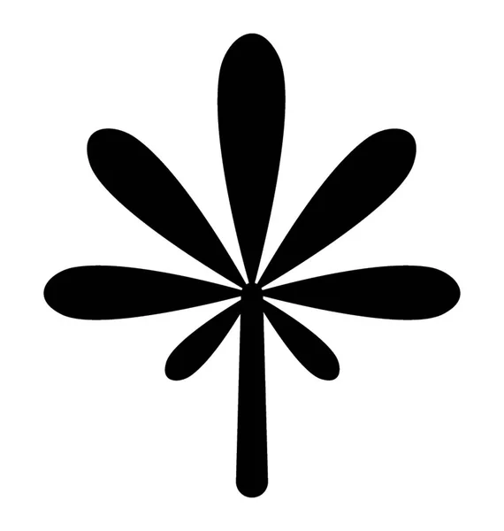 Symmetrical Arrangement Cannabis Leaf — Stock Vector