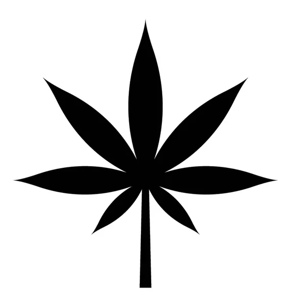 Marihuana Blatt Auf Weißem Hintergrund — Stockvektor