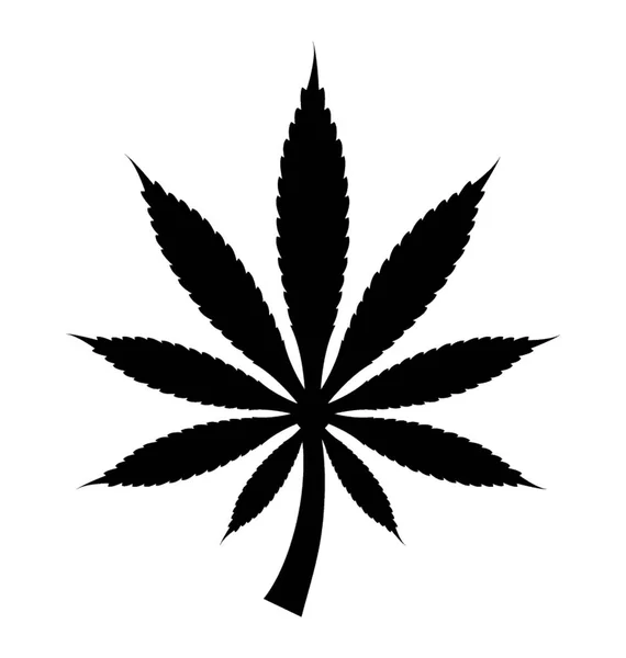 Cannabis Leaf Med Sicksack Kanterna — Stock vektor