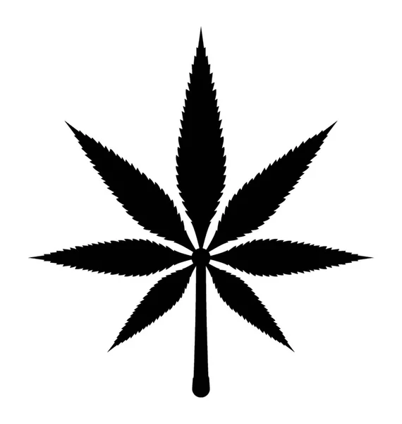 Dedaunan Cannabis Simetris - Stok Vektor