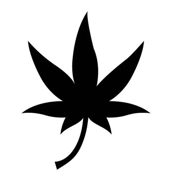 白色背景的大麻叶 — 图库矢量图片