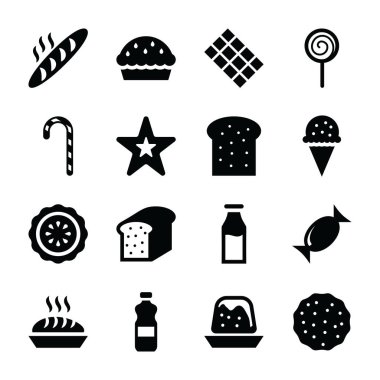 Pişmiş gıda öğeleri kümesi 