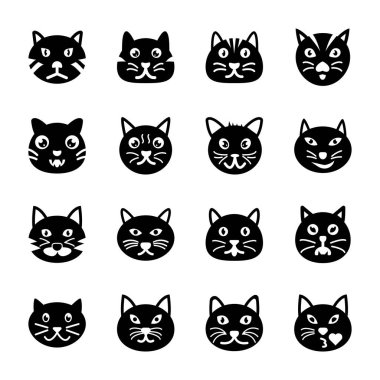 Kedi yüz dolu kutsal kişilerin resmi