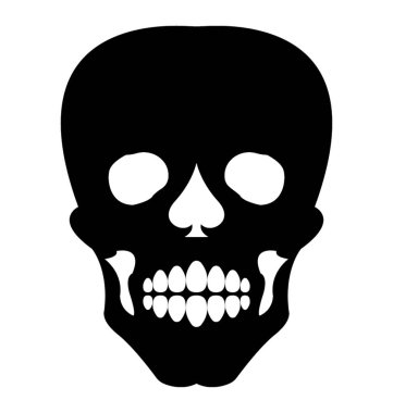 İzole vektör simge kafatası