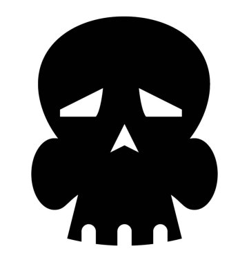 İzole vektör simge kafatası