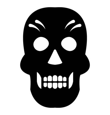 İzole vektör simge kafatası