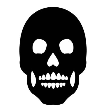 İzole vektör simge kafatası