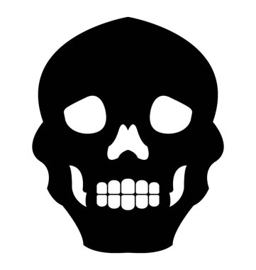 İzole vektör simge kafatası