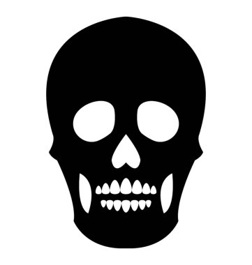 İzole vektör simge kafatası