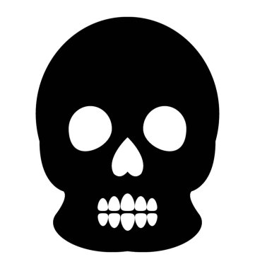 İzole vektör simge kafatası