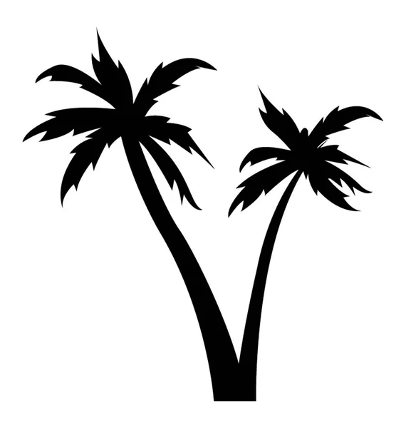 Árbol Tropical Sombrío Cultivado Clima Cálido — Vector de stock