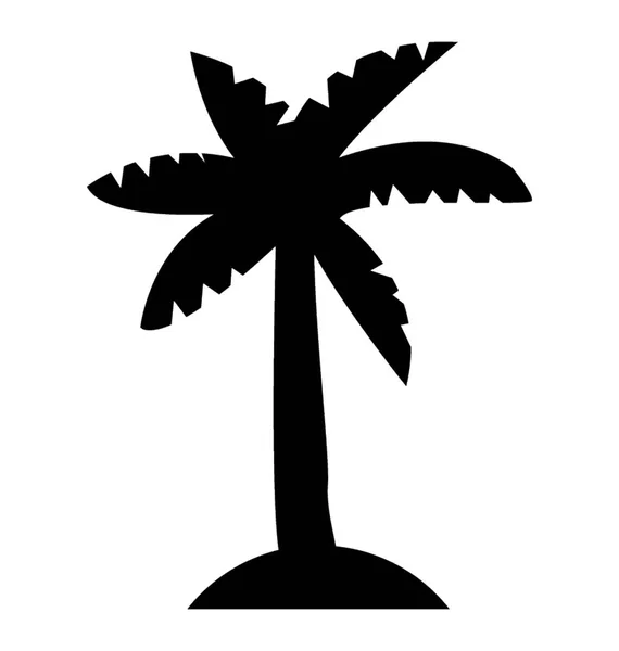 Lång Stam Palm Tree — Stock vektor