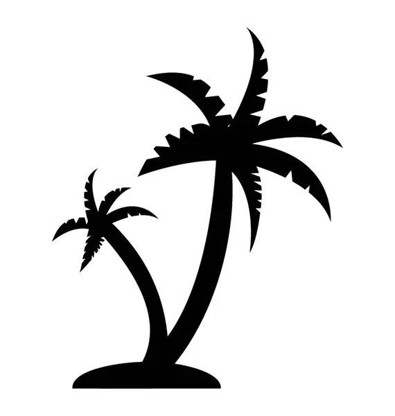 Long Trunk Palm Tree — Stock Vector