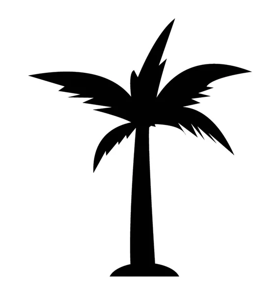 Uzun Gövde Palmiye Ağacı — Stok Vektör