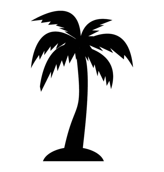 Lång Stam Palm Tree — Stock vektor