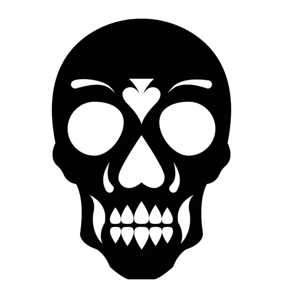 Scary Skull Tattoo Design — Stock Vector