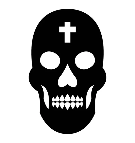 Scary Skull Tattoo Design — Stock Vector
