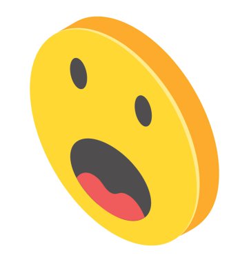 Açık ağız ile sürpriz emoji simgesi