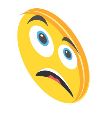 Emoji izometrik tasarım duyguların ifade