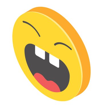 Duyguları ifade etme izometrik gülen tasarım